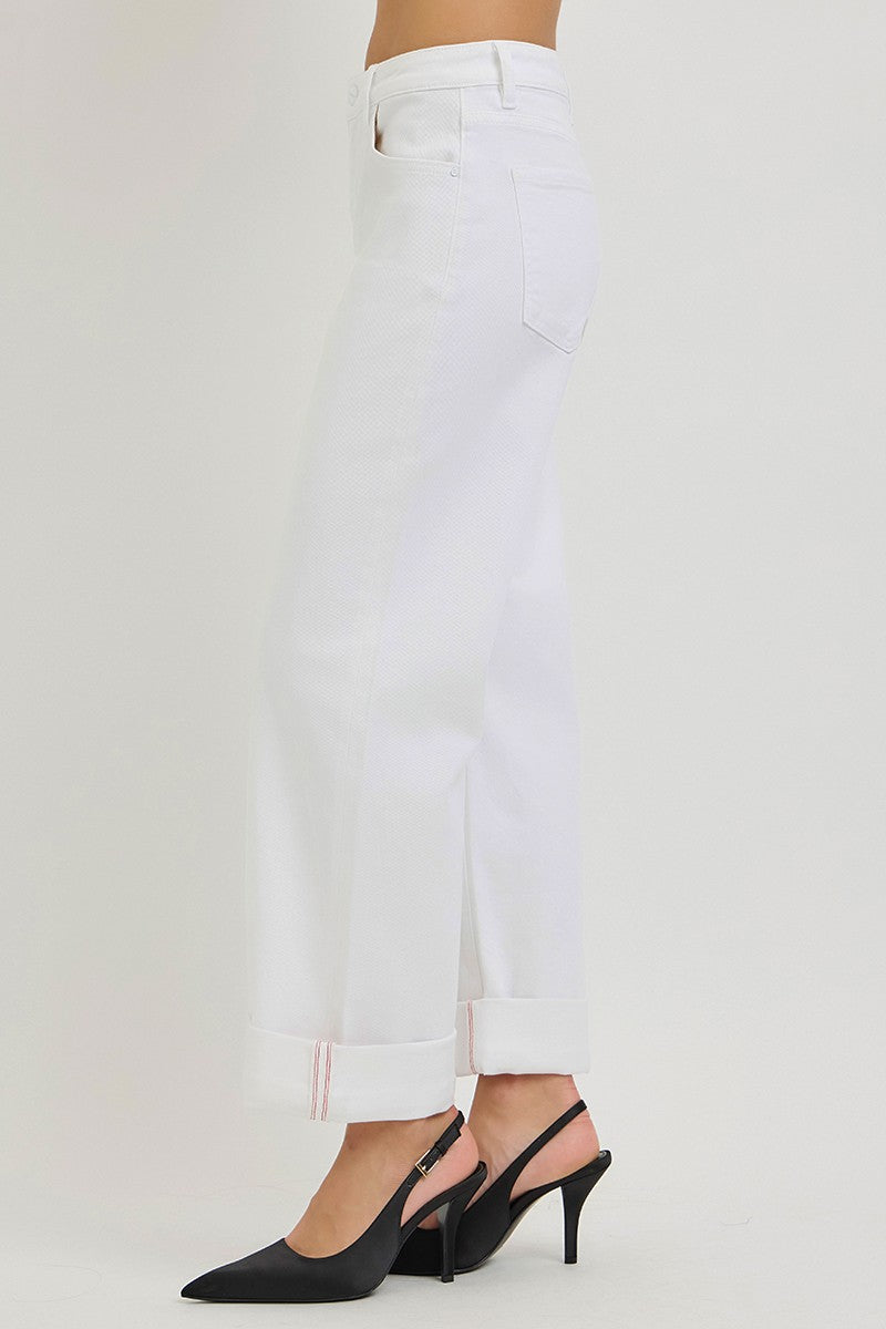TUMMY CONTROL SLOUCHY CROPPED WIDE CUFFED HEM