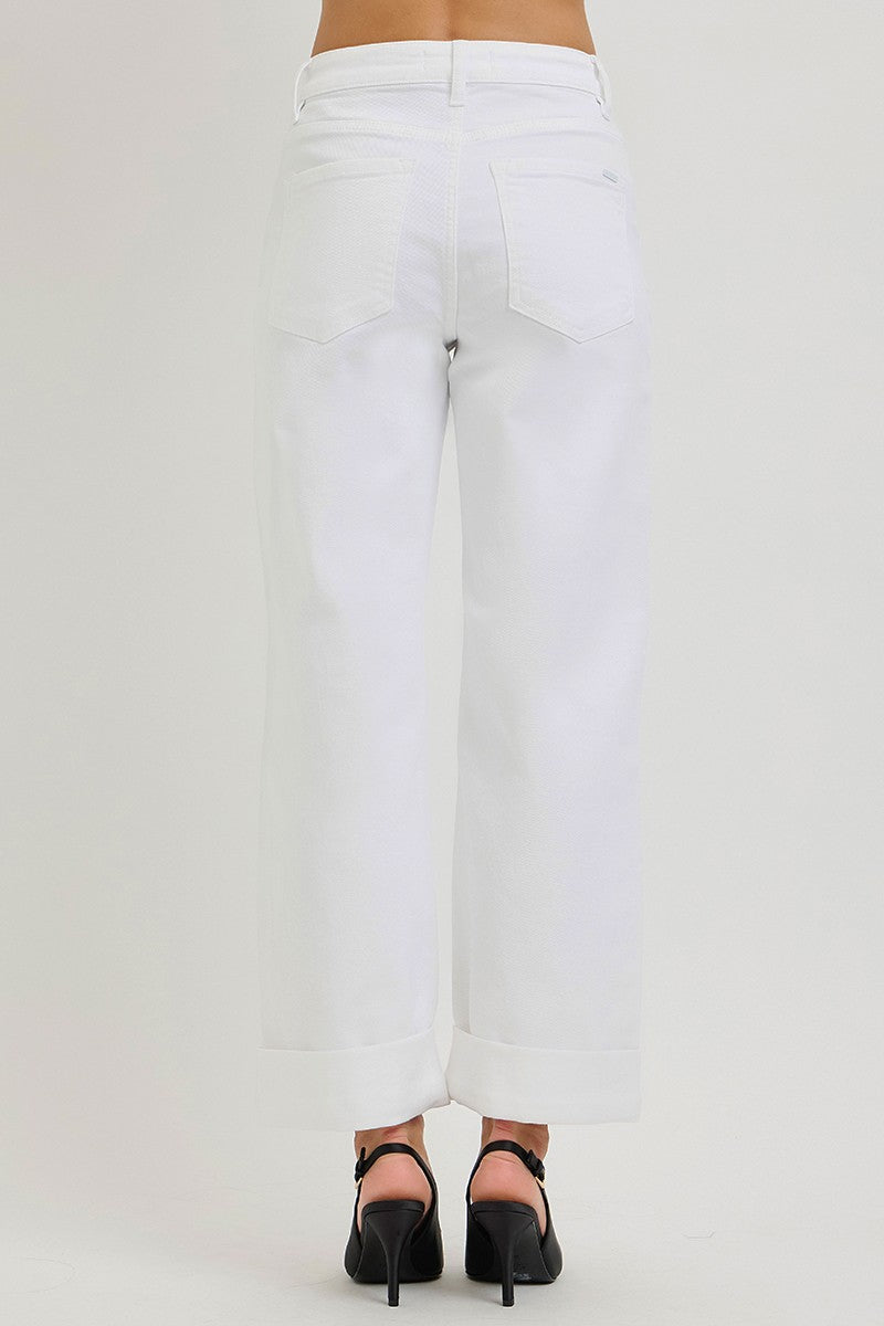 TUMMY CONTROL SLOUCHY CROPPED WIDE CUFFED HEM
