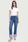 TC 4WAY STRE HIGH RISE ANKLE STRAIGHT WIDE CUFFED