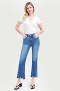 TUMMY CONTROL HIGH RISE CROPPED BOOTCUT JEANS
