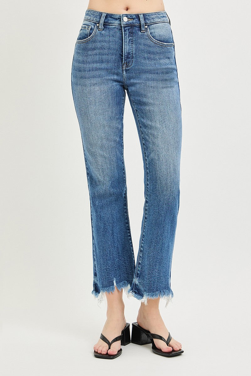 TUMMY CONTROL HIGH RISE CROPPED BOOTCUT JEANS