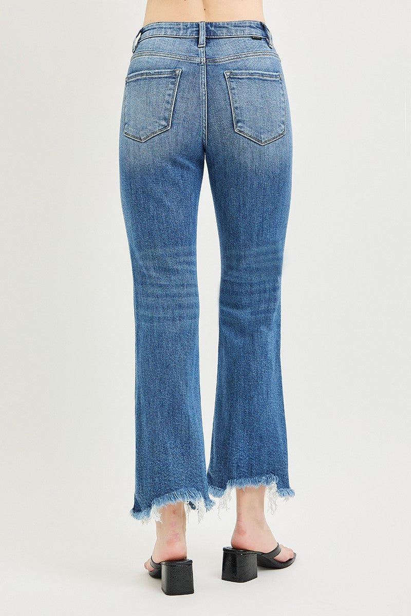 TUMMY CONTROL HIGH RISE CROPPED BOOTCUT JEANS