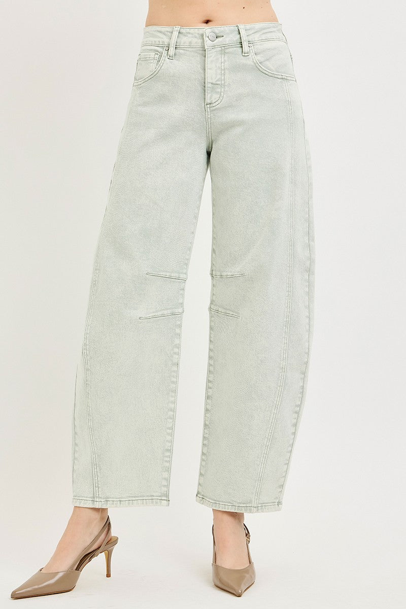 SLOUCHY ANKLE BARREL PANTS