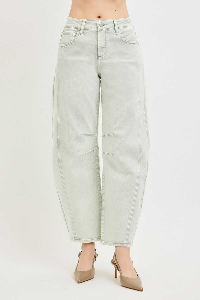 SLOUCHY ANKLE BARREL PANTS