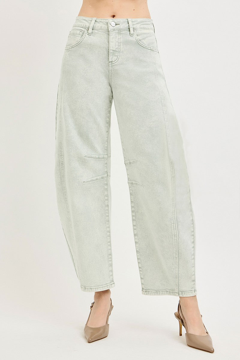 SLOUCHY ANKLE BARREL PANTS