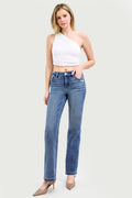 TUMMY CONTROL 4WAY STRETCH MID RISE STRAIGHT CREASE LINE