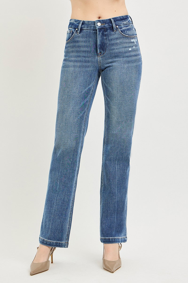 TUMMY CONTROL 4WAY STRETCH MID RISE STRAIGHT CREASE LINE