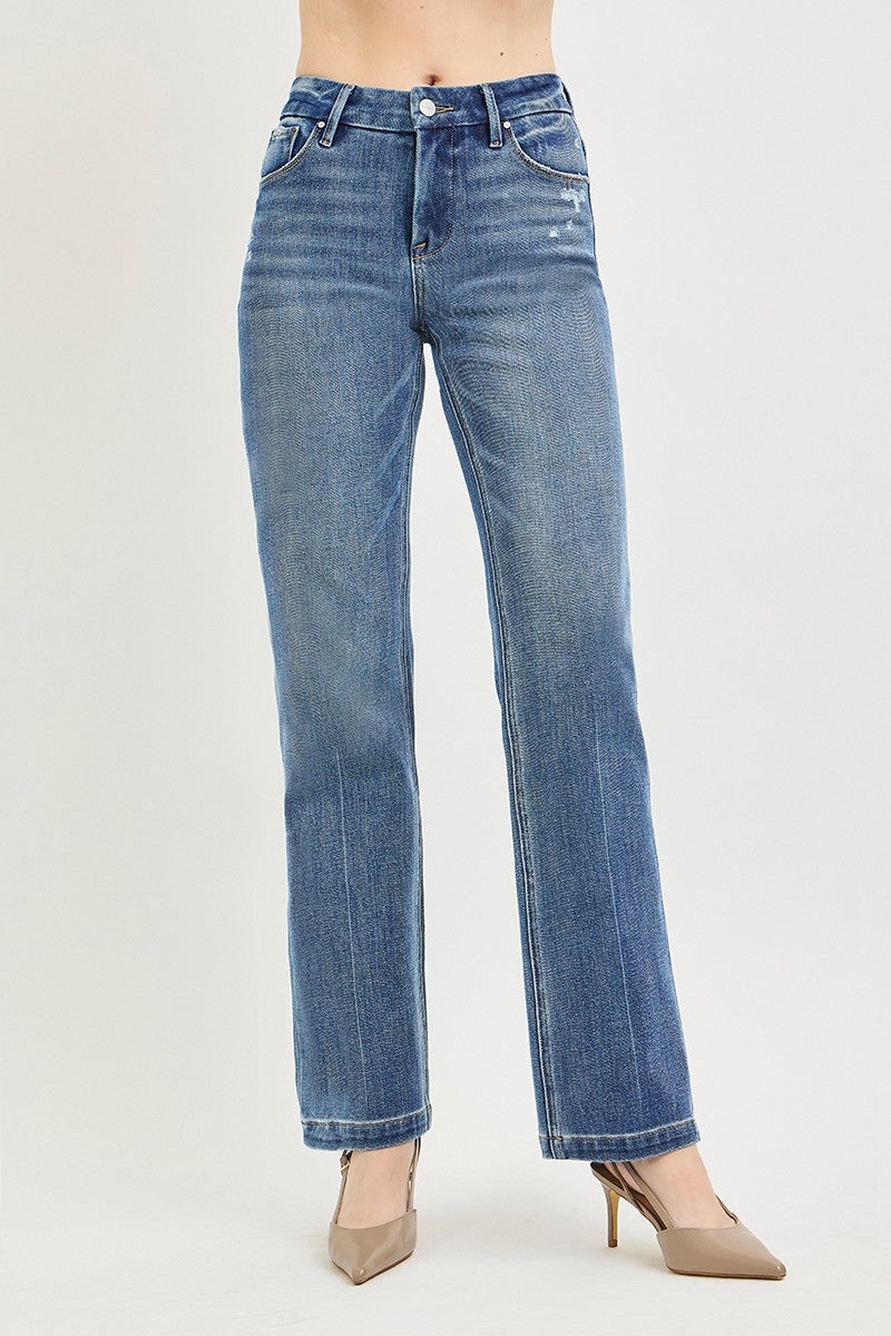 TUMMY CONTROL 4WAY STRETCH MID RISE STRAIGHT CREASE LINE