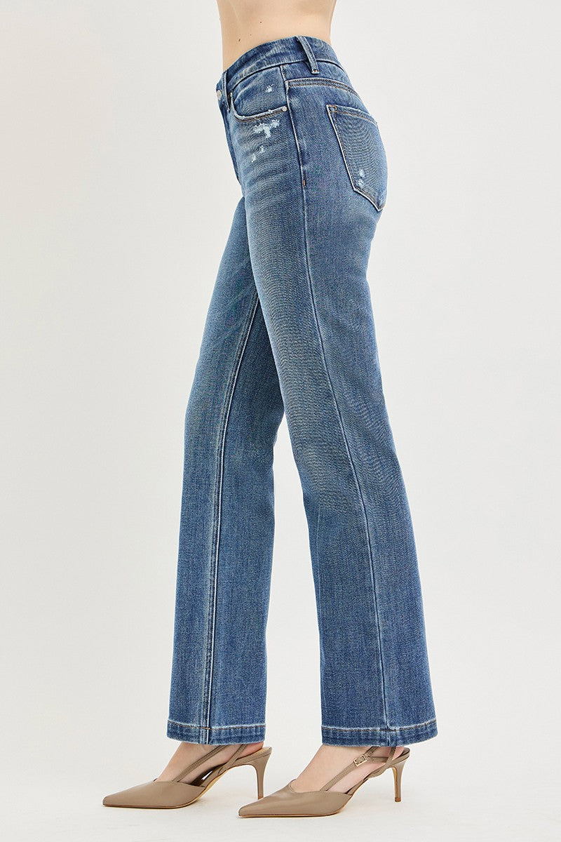 TUMMY CONTROL 4WAY STRETCH MID RISE STRAIGHT CREASE LINE