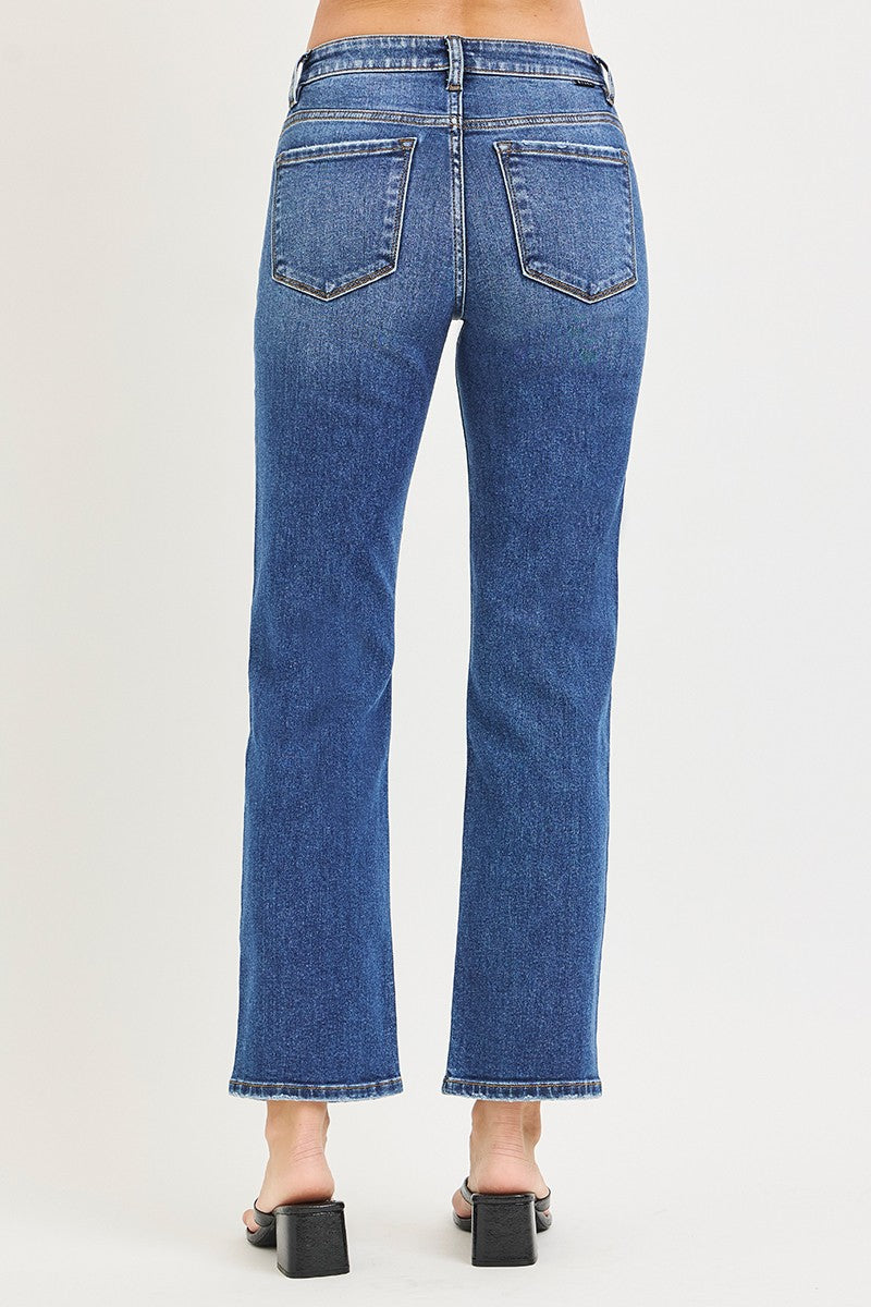 TUMMY CONTROL HIGH RISE ANKLE STRAIGHT JEANS