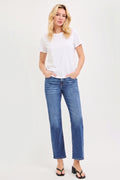 TUMMY CONTROL HIGH RISE ANKLE STRAIGHT JEANS