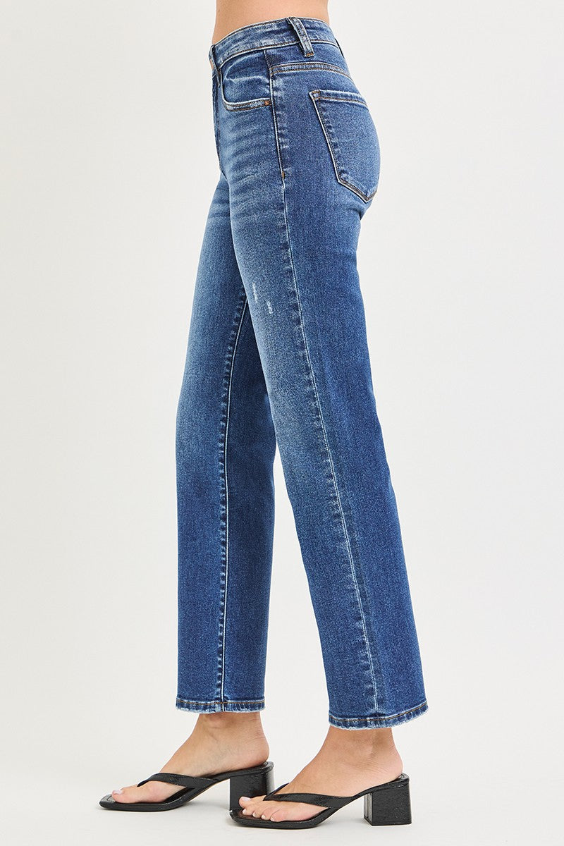 TUMMY CONTROL HIGH RISE ANKLE STRAIGHT JEANS