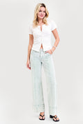 TUMMY CONTROL MID RISE WIDE LEG WITH WIDE HEM PANTS