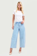 SLOUCHY CROP BARREL JEANS