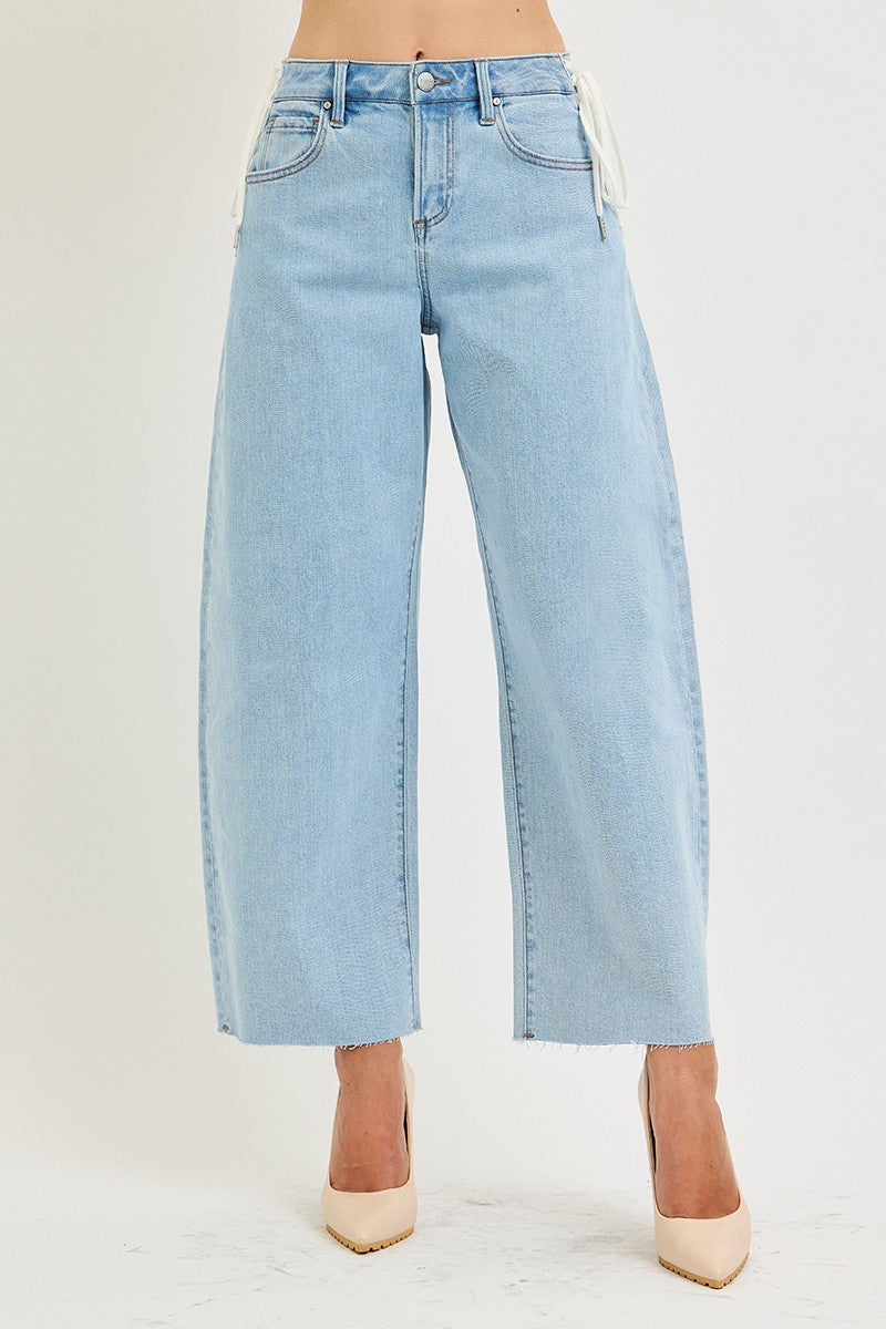 SLOUCHY CROP BARREL JEANS
