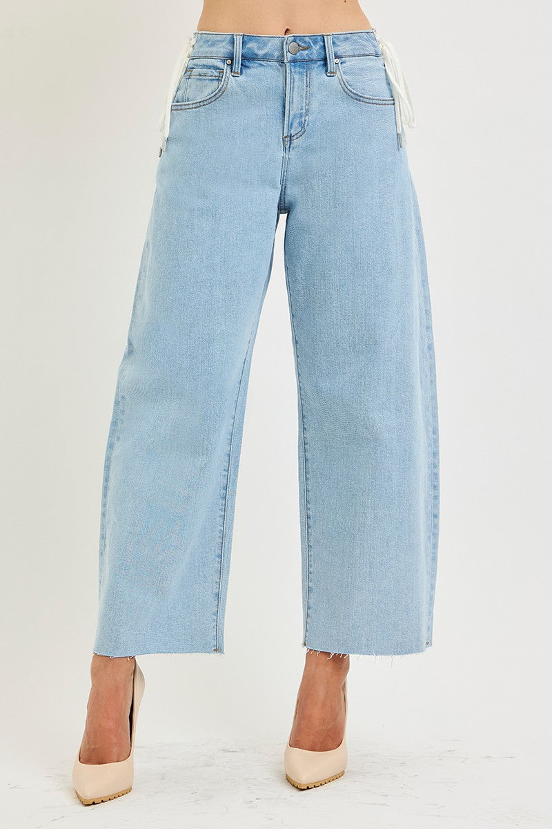 SLOUCHY CROP BARREL JEANS