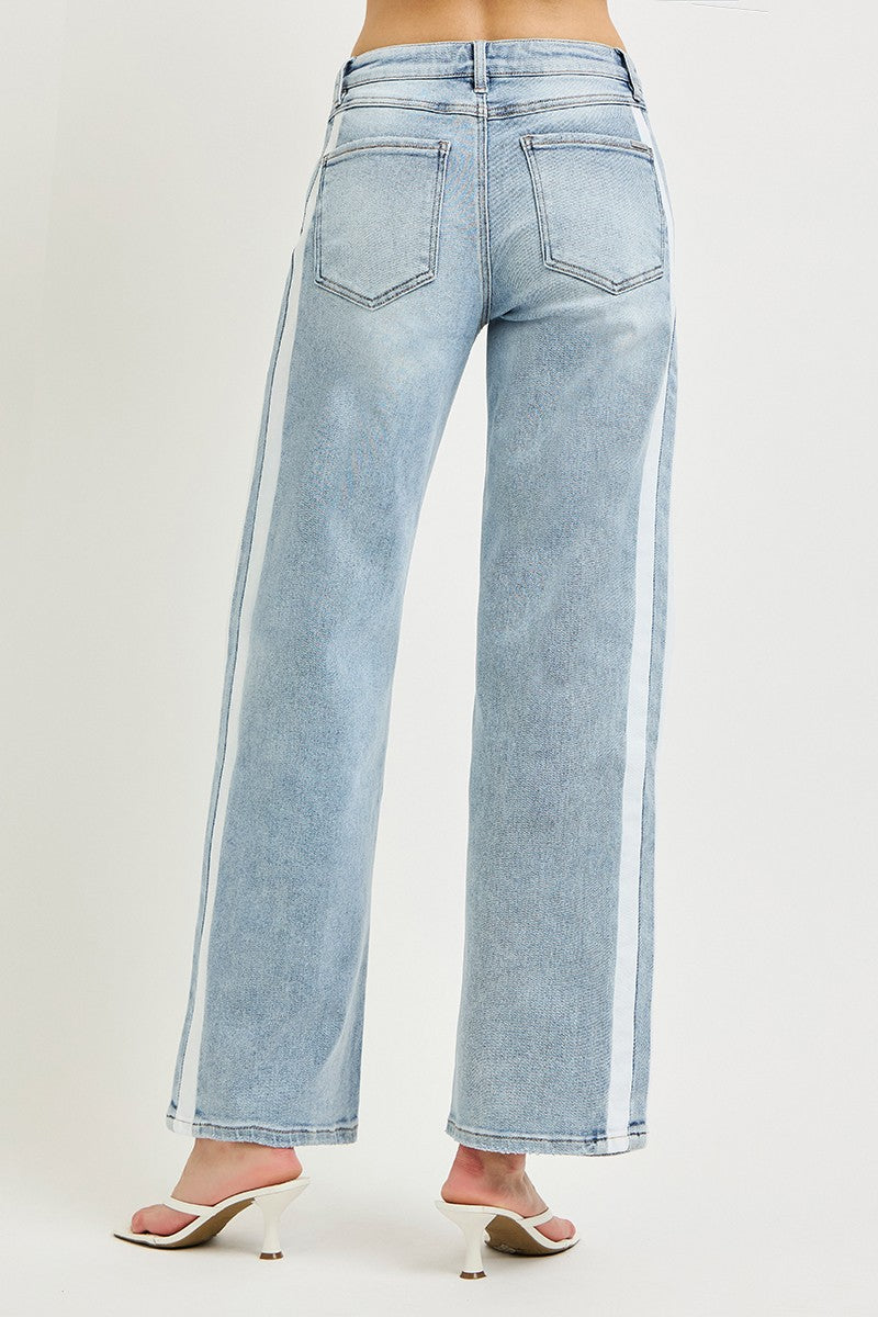 SLOUCHY BAGGY WAISTBAND DRAWSTRING AND SIDE CONTRAST STRAP