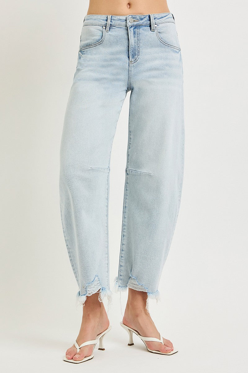 HIGH RISE BARREL JEANS