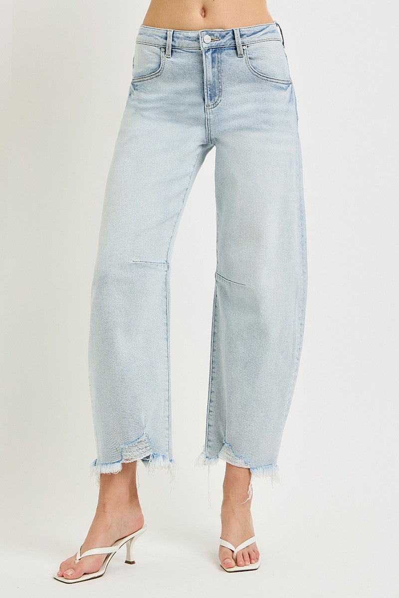 HIGH RISE BARREL JEANS