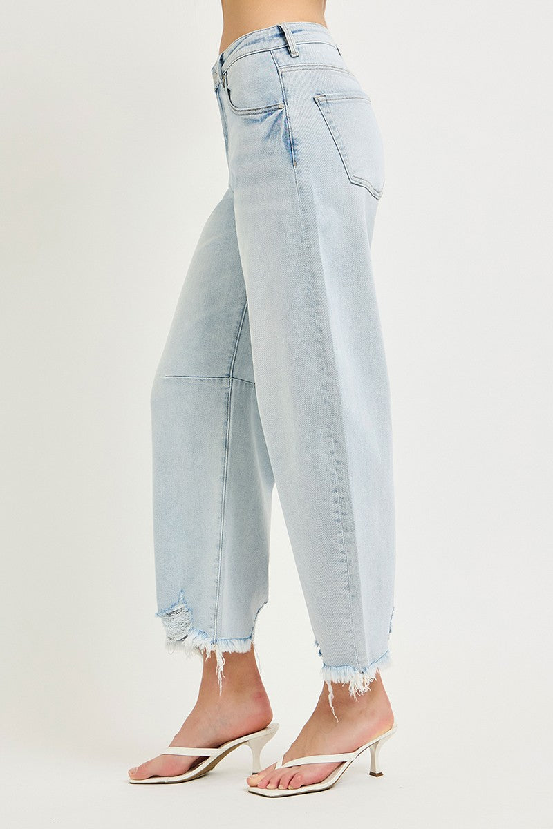 HIGH RISE BARREL JEANS