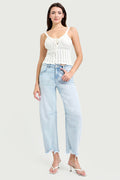 HIGH RISE BARREL JEANS