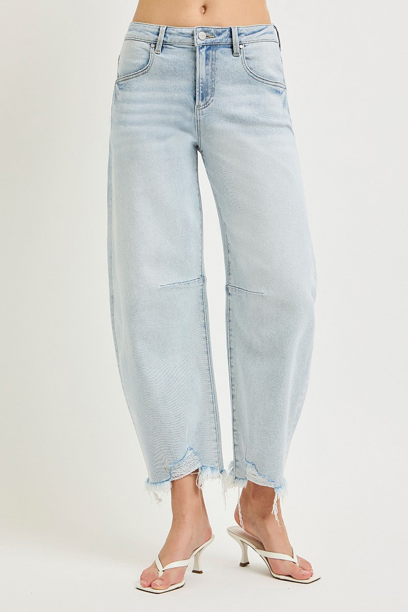 HIGH RISE BARREL JEANS