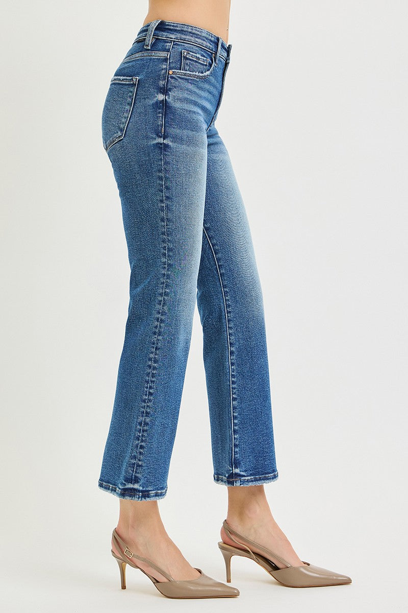 TUMMY CONTORL HIGH RISE CROP BOOTCUT JEANS
