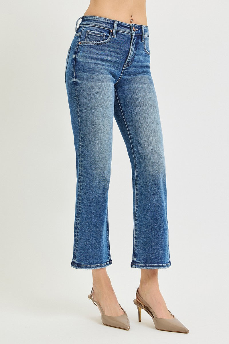 TUMMY CONTORL HIGH RISE CROP BOOTCUT JEANS