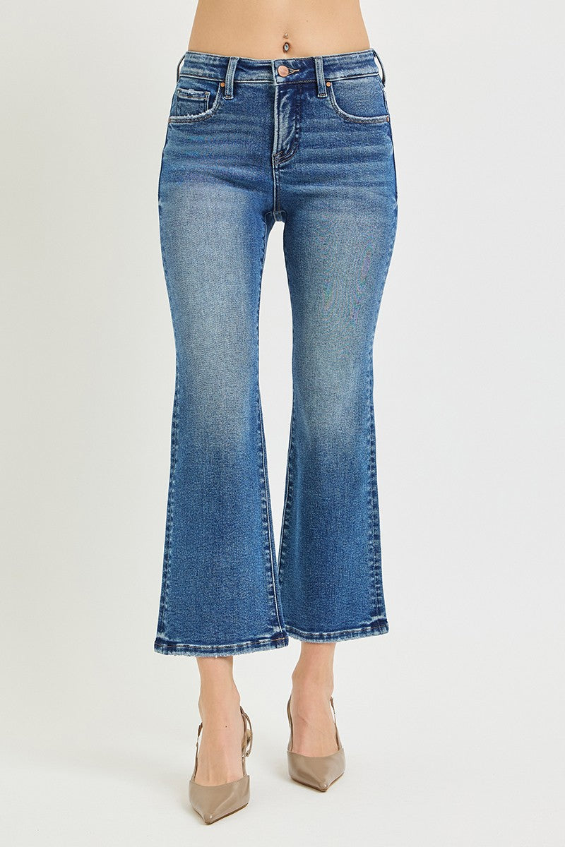 TUMMY CONTORL HIGH RISE CROP BOOTCUT JEANS
