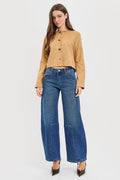 SLOUCHY BARREL TWISTED SEAM DETAIL JEANS
