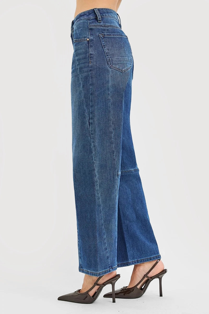 SLOUCHY BARREL TWISTED SEAM DETAIL JEANS