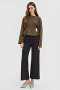 TUMMY CONTROL HIGH RISE ANKLE WIDE PANTS