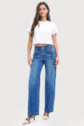 MID RISE FIT WIDE BAGGY JEANS