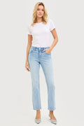 TUMMY CONTROL HIGH RISE CROP STRAIGHT JEANS